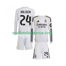 Maillot/Tenue Real Madrid Huijsen 24 Enfant Domicile 2025/2026 Manche Longue